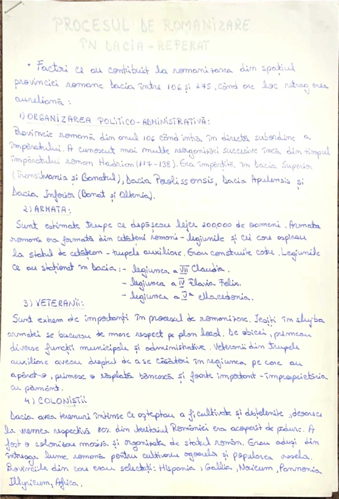 Romanizarea în Dacia: Organizarea și Viața Romană
