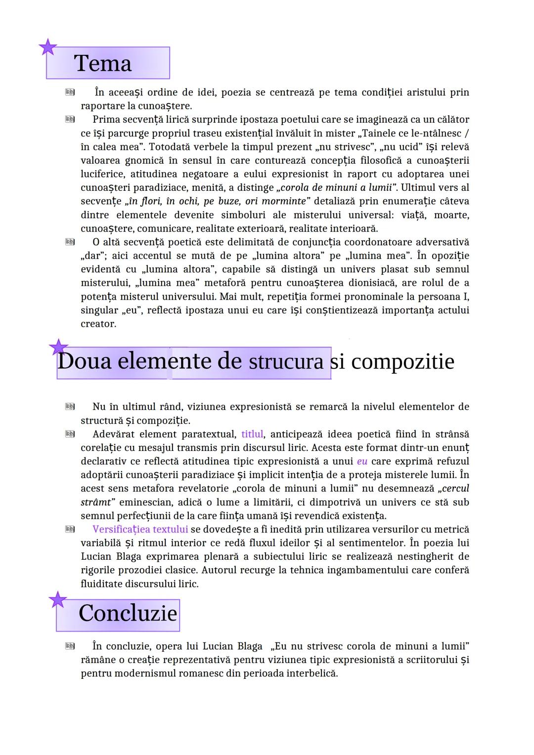 # MODERNISMUL

## Eu nu strivesc corola de
## minuni a lumii

Lucian Blaga

### Introducere

*   Perioada interbelică se caracterizează în p