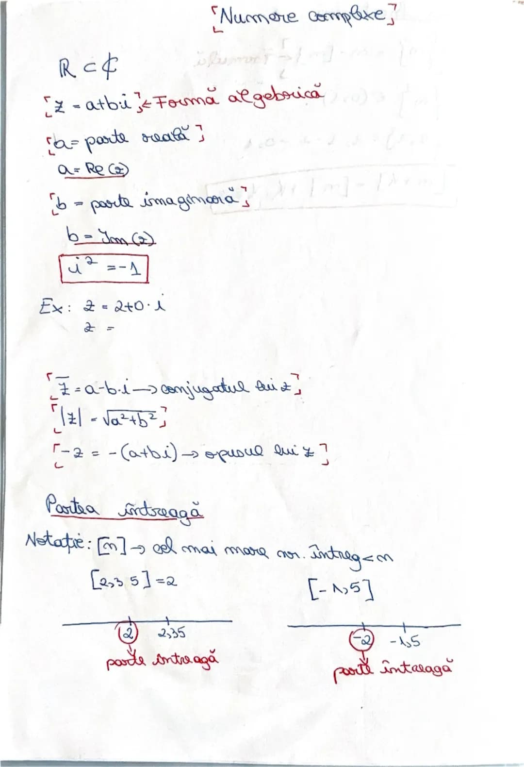 # Numere complexe

$R \subset \mathbb{C}$

$[ z = a + bi ] \rightarrow Forma algebrică

$[ a = parte reală ]
$a = Re(z)$

$[ b = parte imagi