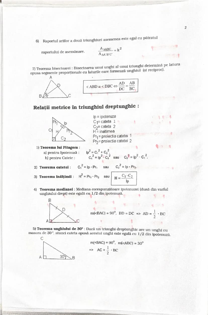 # SINTEZA A GEOMETRIEI
 de clasa a VII-a

# Asemănarea

1) **Teorema lui Thales** :
 O paralelă la o latură a unui triunghi determină pe cel