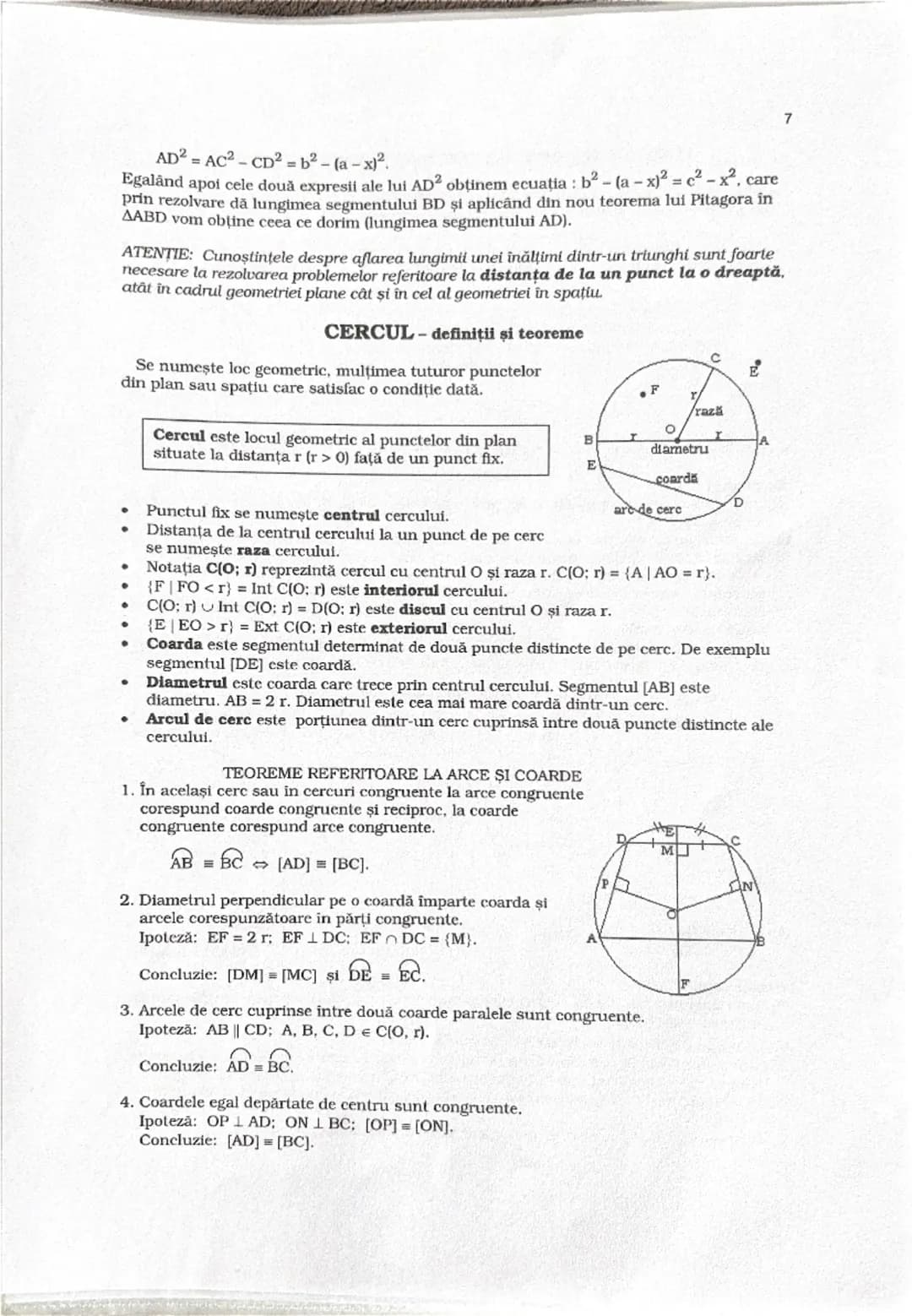 # SINTEZA A GEOMETRIEI
 de clasa a VII-a

# Asemănarea

1) **Teorema lui Thales** :
 O paralelă la o latură a unui triunghi determină pe cel