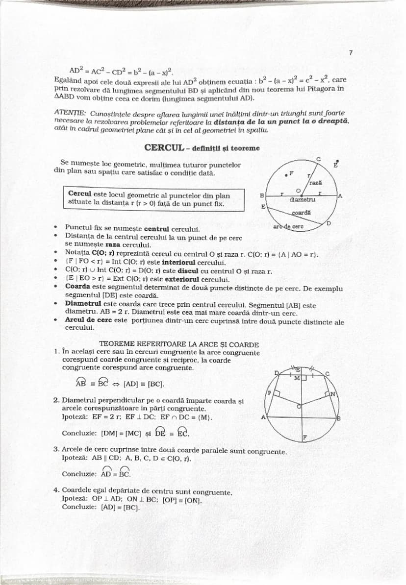 # SINTEZA A GEOMETRIEI
 de clasa a VII-a

# Asemănarea

1) **Teorema lui Thales** :
 O paralelă la o latură a unui triunghi determină pe cel