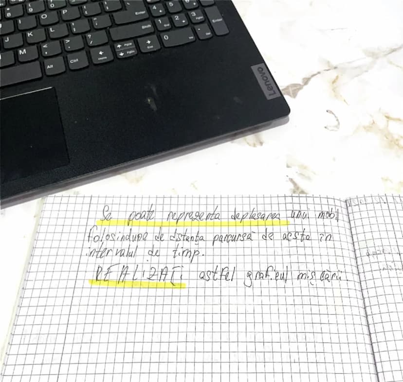 --- OCR Start ---
05 12.2024
Viteza
Pentru a caracteriza de plasarea unui
corp trebuie să cunoaştem traietoria
pe care acesta o realizează ş