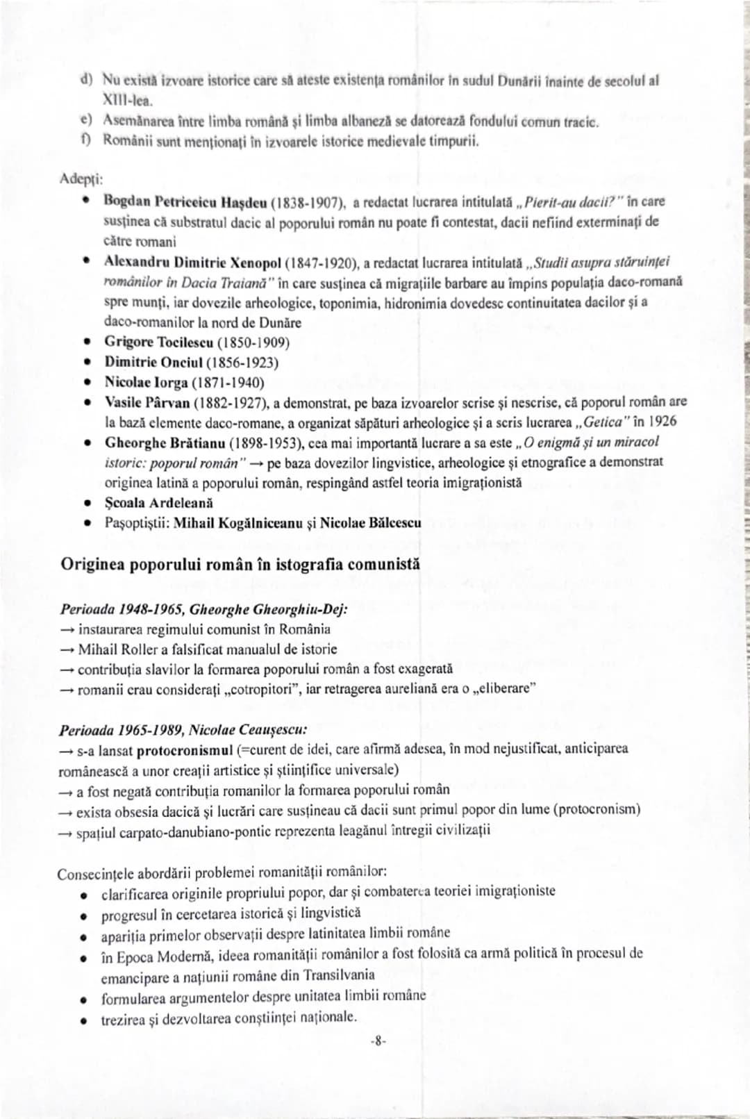 II. Etnogeneza românească
• este procesul istoric prin care au luat naştere poporul român şi limba română
• etapele etnogenezei:
→ între ani