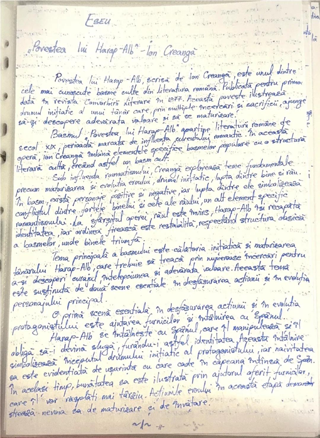 ESEU

• Povestea lui Harap-Alb" -Ion Creangă

Povesteia lui Harap - Allo, Berisă de lon Creangă, este unul dintre
cele mai cunoscute basme c