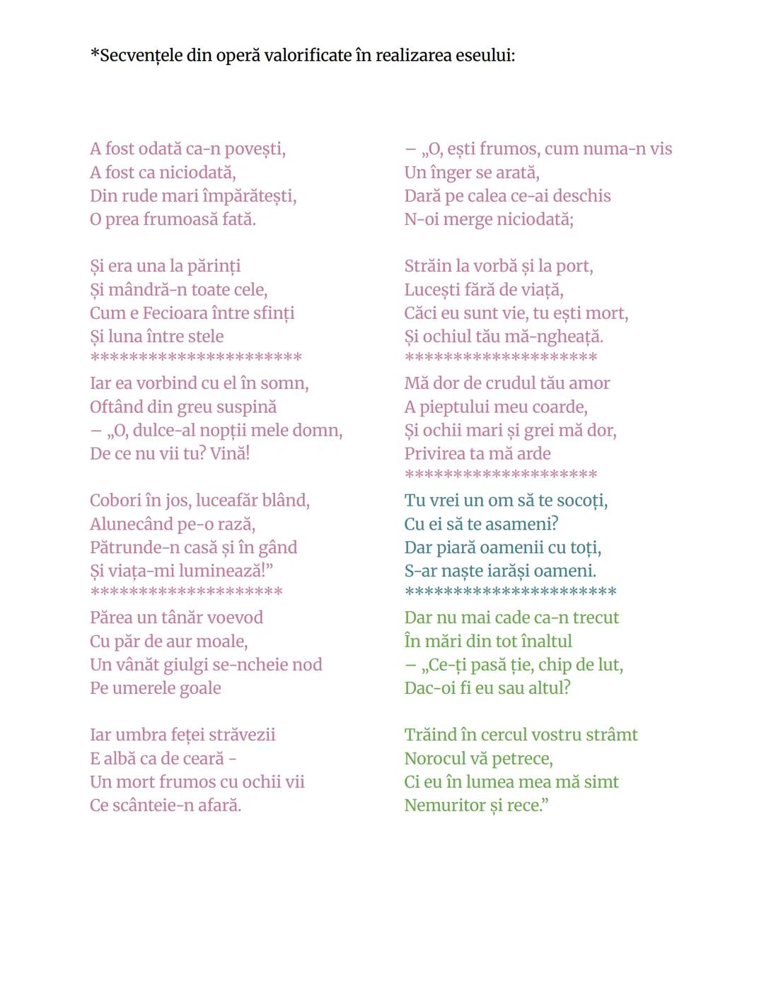 --- OCR Start ---
MIHAI EMINESCU'S
Luceafărul
Încadrare
Mihai Eminescu este unul dintre cei patru mari clasici ai literaturii
române, alătur