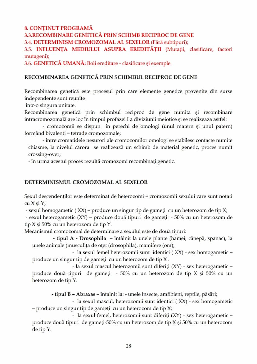 --- OCR Start ---
Evaluarea la disciplina BIOLOGIE VEGETALĂ ȘI ANIMALĂ
în cadrul examenului de bacalaureat - 2014
1. CONŢINUT PROGRAMĂ
Proba