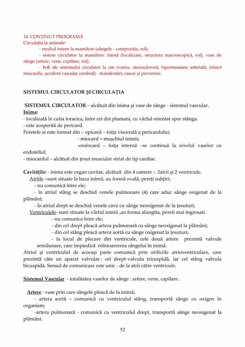 --- OCR Start ---
Evaluarea la disciplina BIOLOGIE VEGETALĂ ȘI ANIMALĂ
în cadrul examenului de bacalaureat - 2014
1. CONŢINUT PROGRAMĂ
Proba