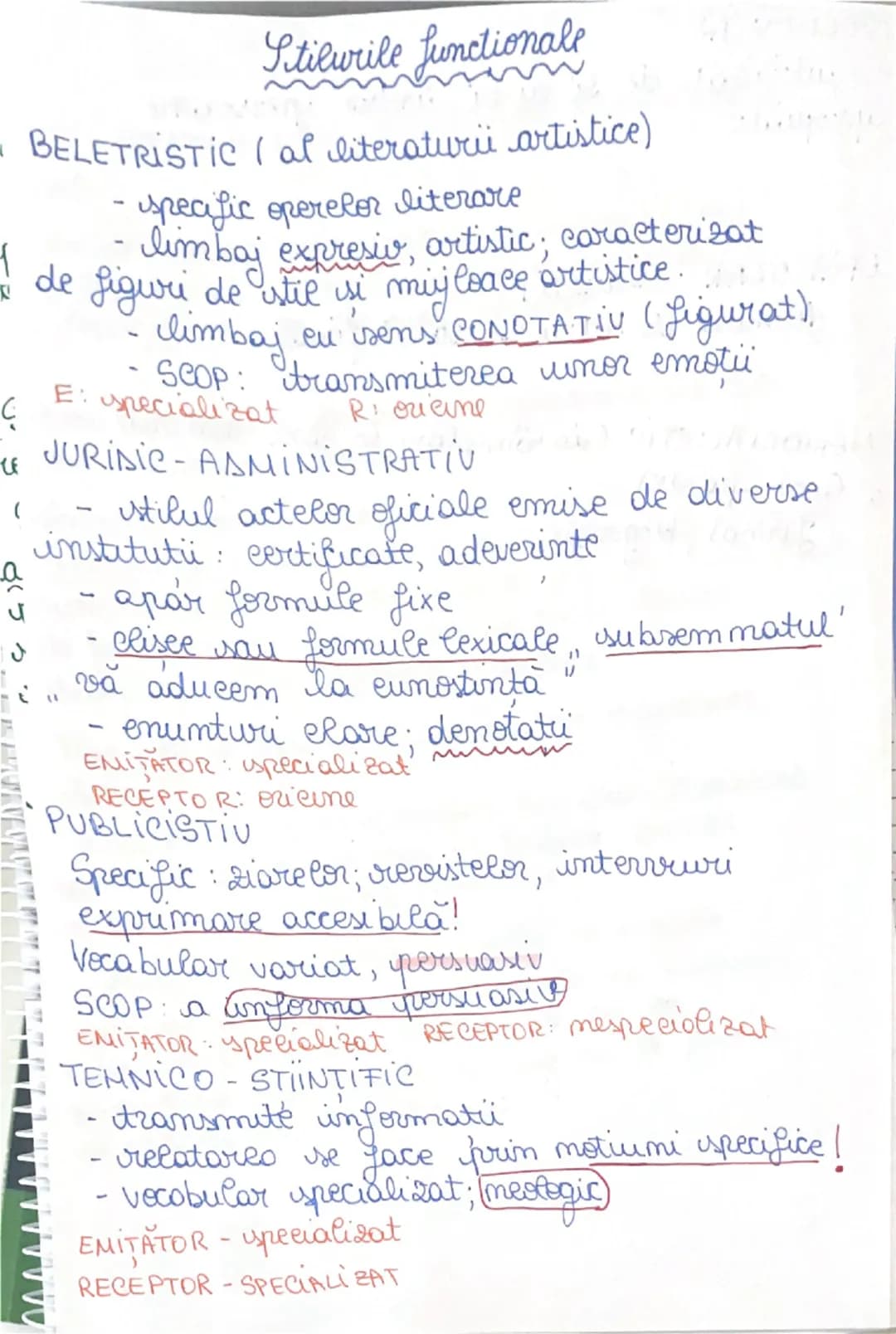 --- OCR Start ---
1
ہا
っ
っ
Stilurile functionall
BELETRISTIC ( al literaturii artistice)
- specific operelor literare
- limbaj expresiv, art