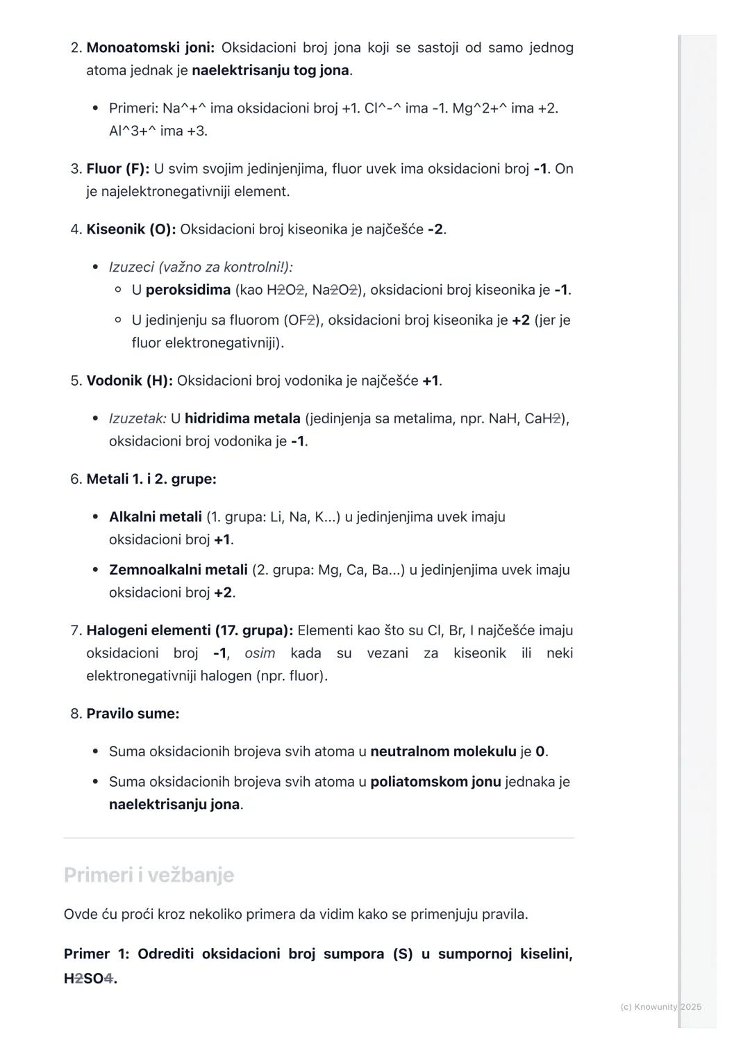 # Određivanje oksidacionog
broja

Uvod u oksidacione brojeve

Oksidacioni broj je zamišljeno (formalno) naelektrisanje koje bi atom imao u
m