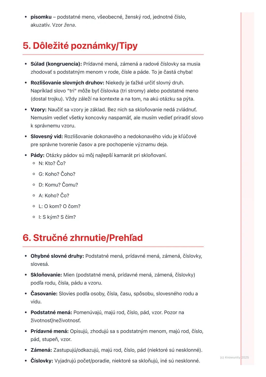 # Opakovanie ohybných
slovných druhov

1. Prehľad a úvod

Dnes si zopakujeme ohybné slovné druhy, čo je super dôležité pre správne
používani