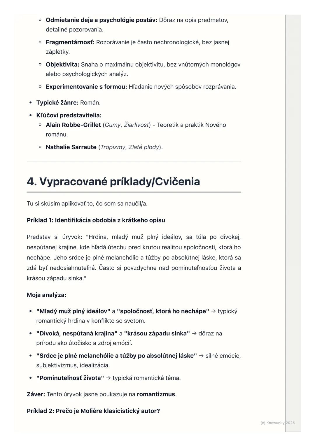 # Prehľad literárnych období a
žánrov

1. Prehľad a úvod do literárnych období

Je dôležité pochopiť, že literatúra sa nevyvíjala izolovane,