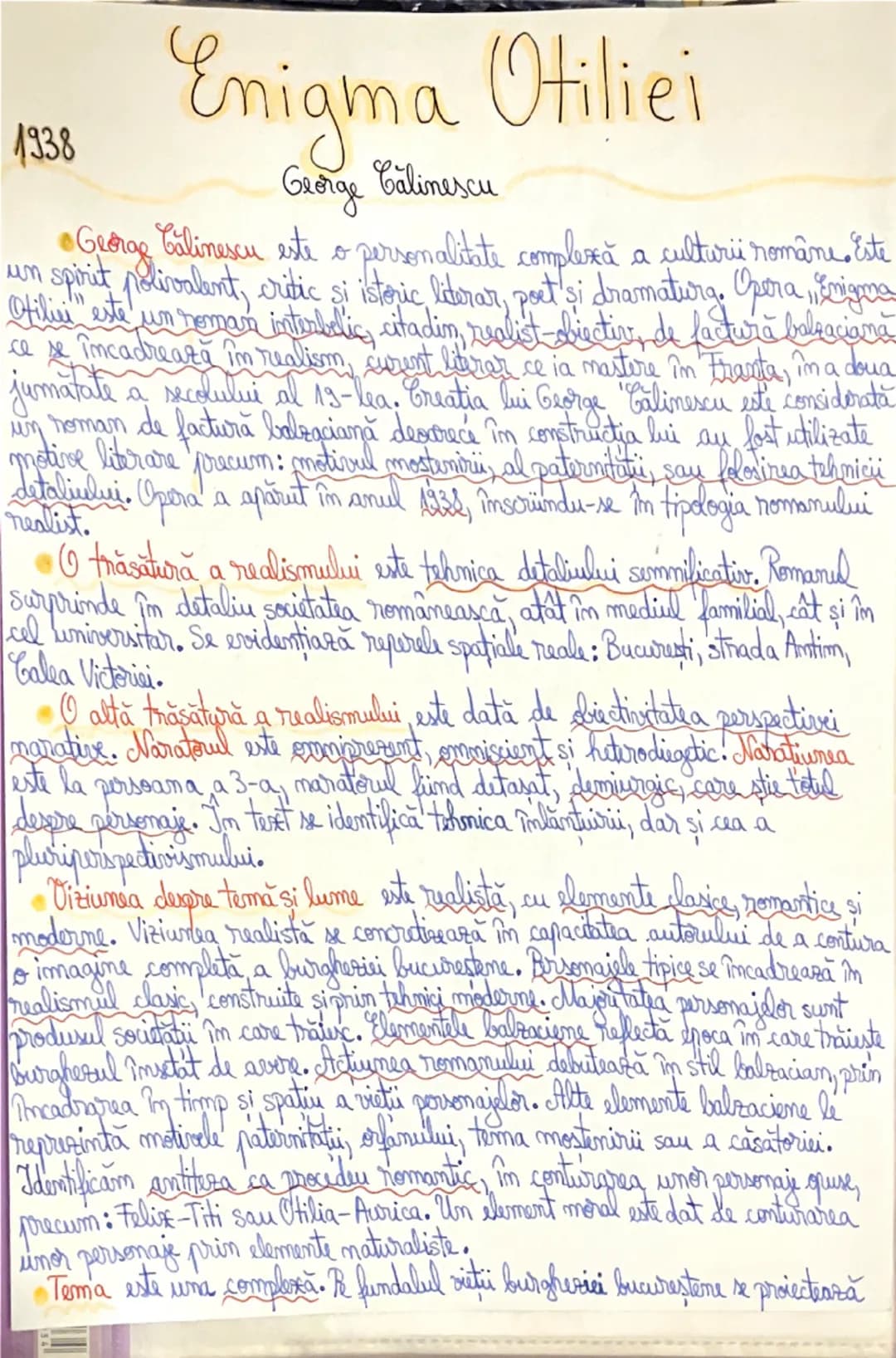 Eseu “Enigma Otiliei” de George Călinescu