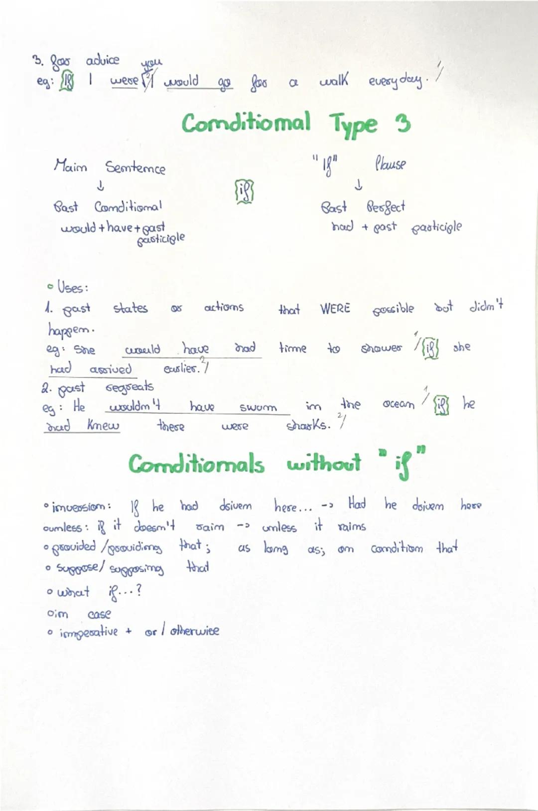--- OCR Start ---
Maim
Semtemce
↓
Present Simple
• Uses:
1. facts, gemeral truths
Zero Comditiomal
"18"
Clause
↓
Present Simple
eg: A plamt 