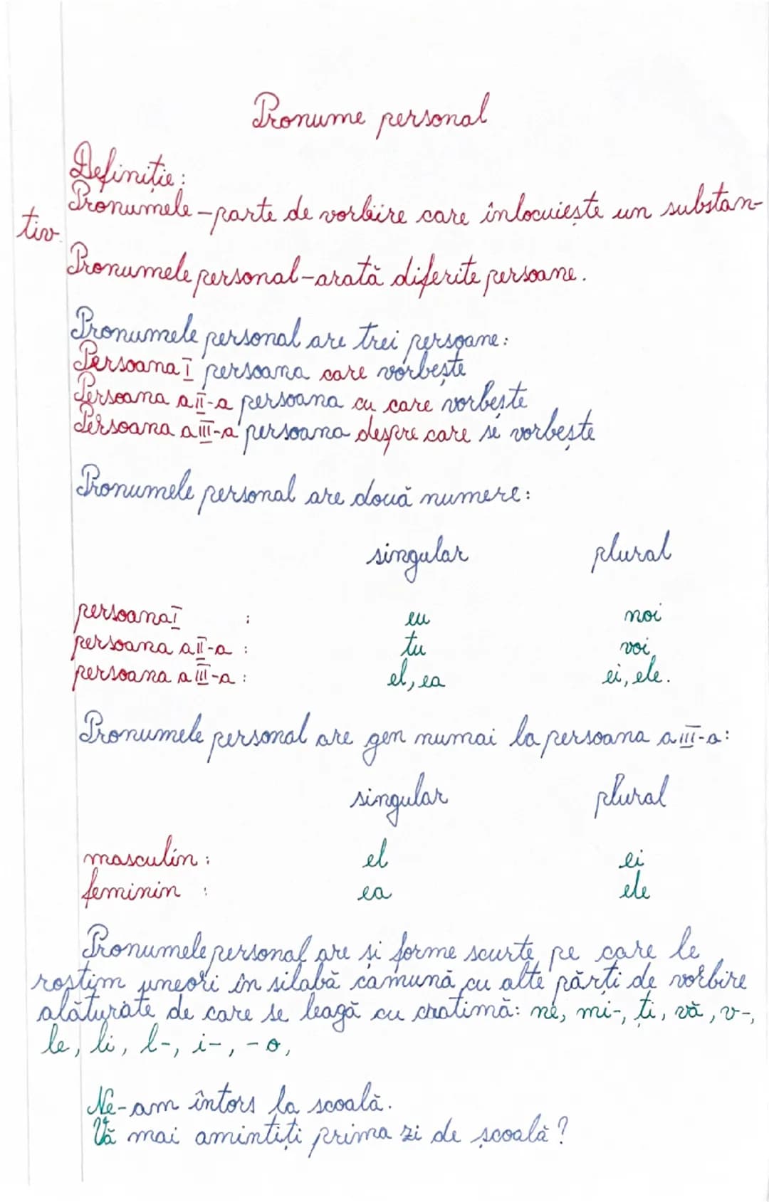 Pronume personal

tiv
Definitie
Pronumele-parte de vorbire care înlocuieste un substan
Pronumele personal-arată diferite persoane.
Bronumele