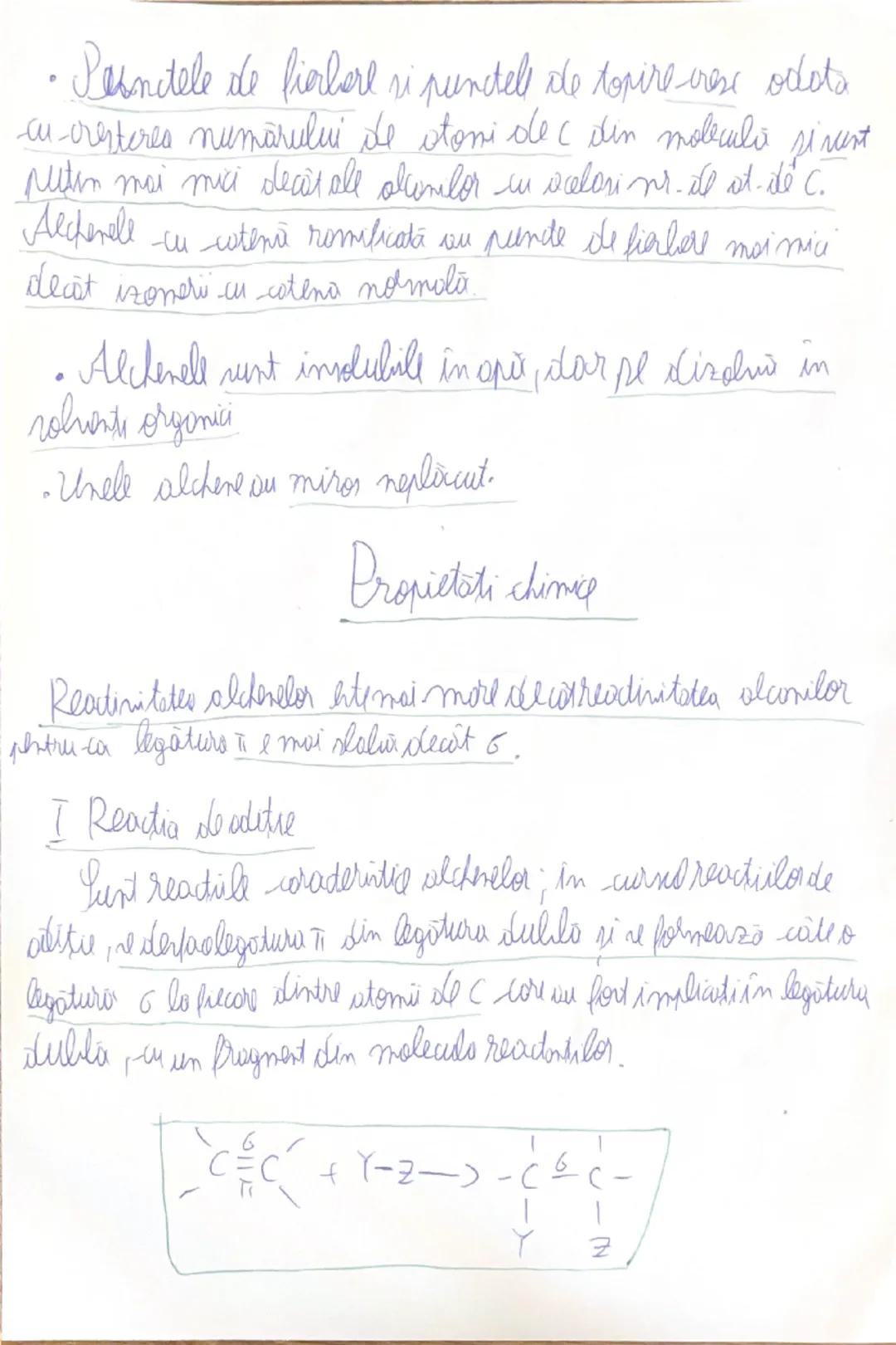 Alikene
Alcheneele sunt hidrocarburi nesaturate aciclice
care contin in molecula lor o legatura dubla intre
2 atomi de carbon.
Ex:
H
H-C=C
H