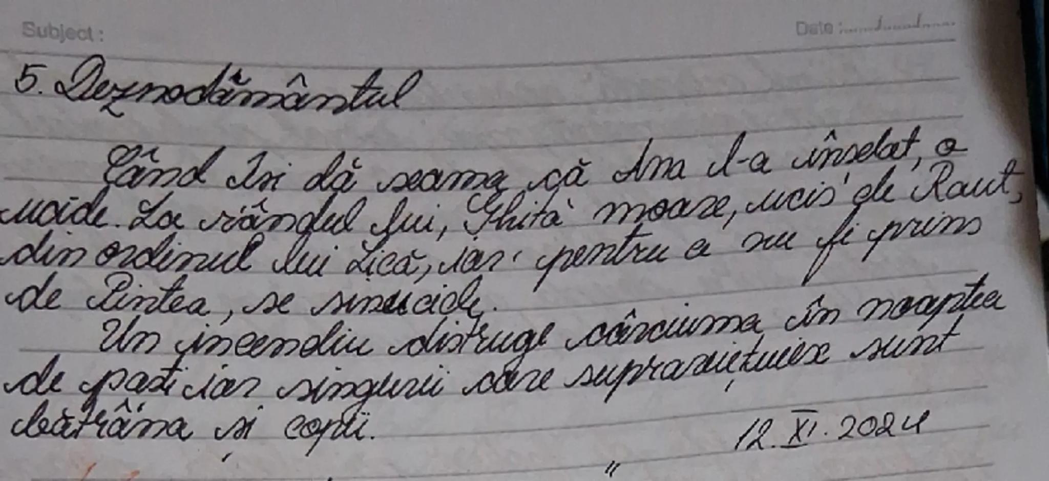 Subject:
Rezumat, Moara cu poroc
121.2024
de Joon Harvice
1. Expoziţiunea
Inceputul nuvvel
milia Mui
il nureelei prezinty familia
Thita, for