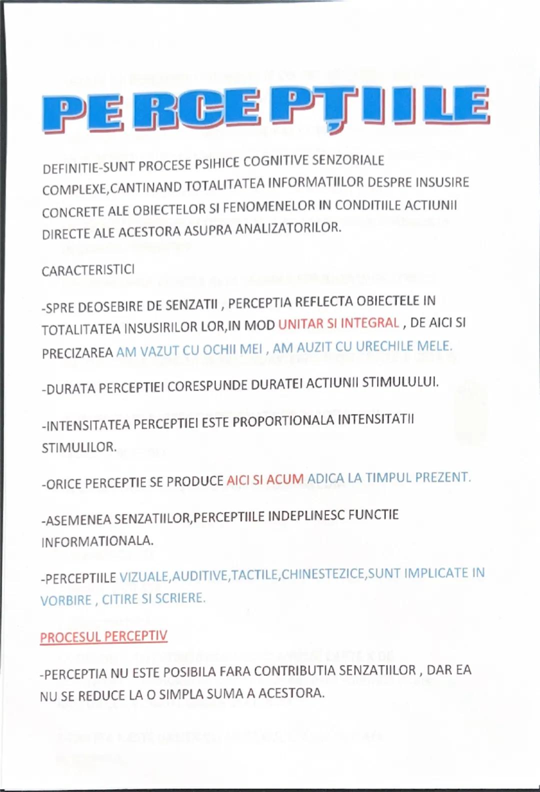 Ghidul Bac: Psihologia Percepțiilor