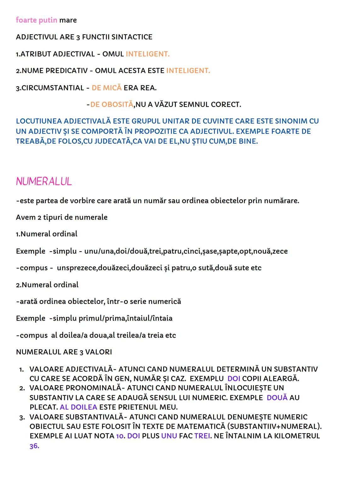 Părțile de vorbire şi funcţiile sintactice
SUBSTANTIVUL
-este partea de vorbire care denumeşte fiinţe, obiecte, stări, relatii etc.
Aceste s