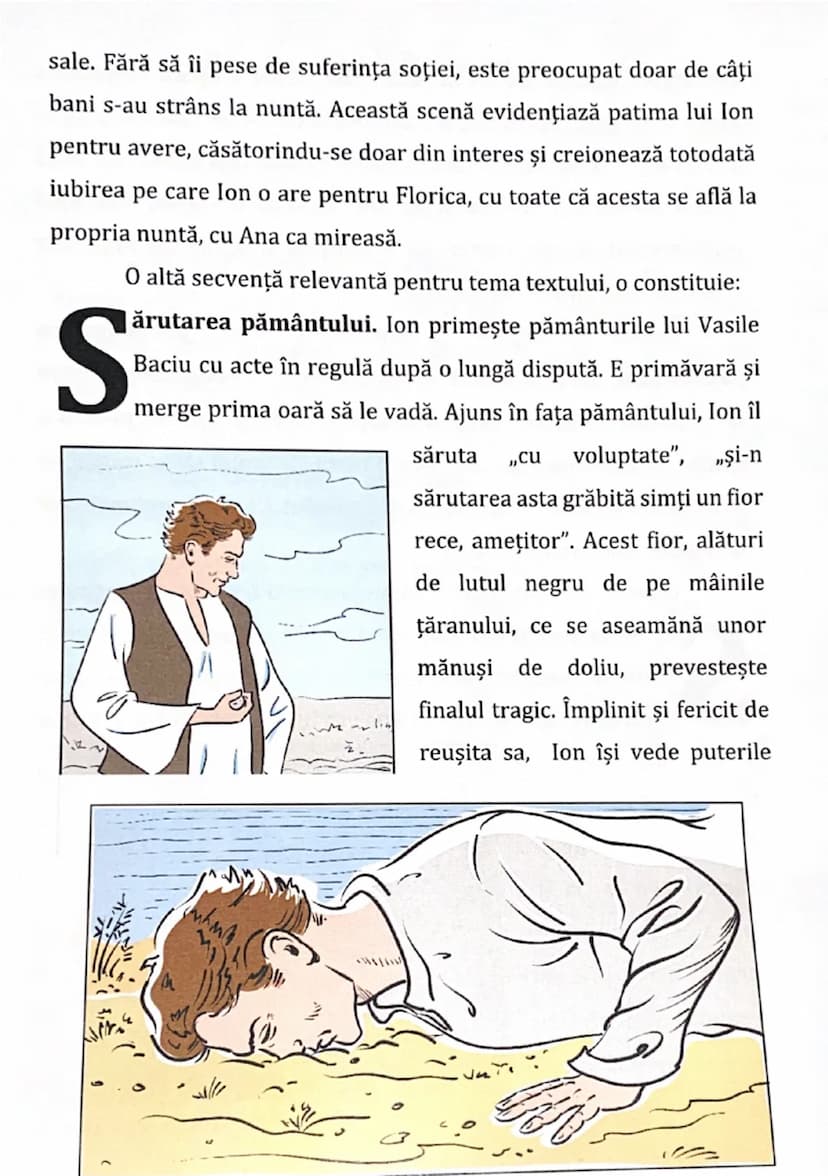 --- OCR Start ---
reprezintă statutul femeii în societatea rurală a epocii respective.
Florica, personaj secundar, întruchipează o altă pers