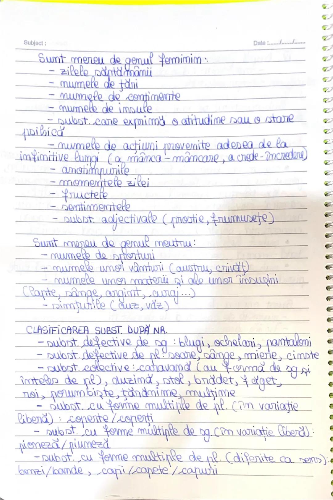 Subject:

~MORFOLOGIAN~

Date

- Studiază nănțile de vorbire, care se pot elasifica îm:
a) flexibile (îşi schimbă forma în timpul
comunicari