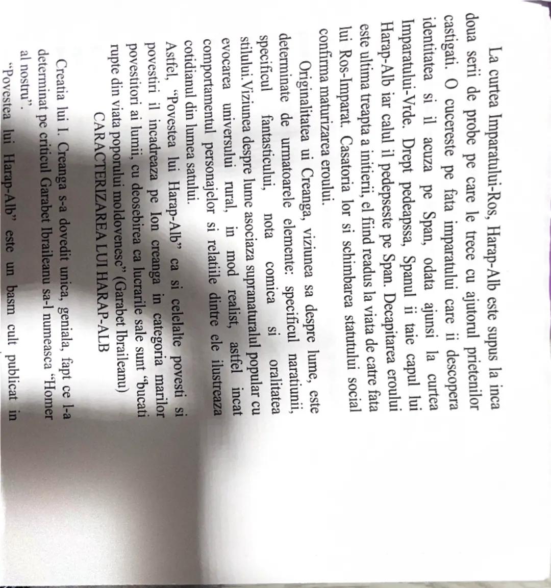 # BASMUL CULT
# POVESTEA LUI HARAP-ALB

Creatia lui I. Creanga s-a dovedit unica, geniala, fapt ce l-a determinat pe criticul Garabet Ibrail