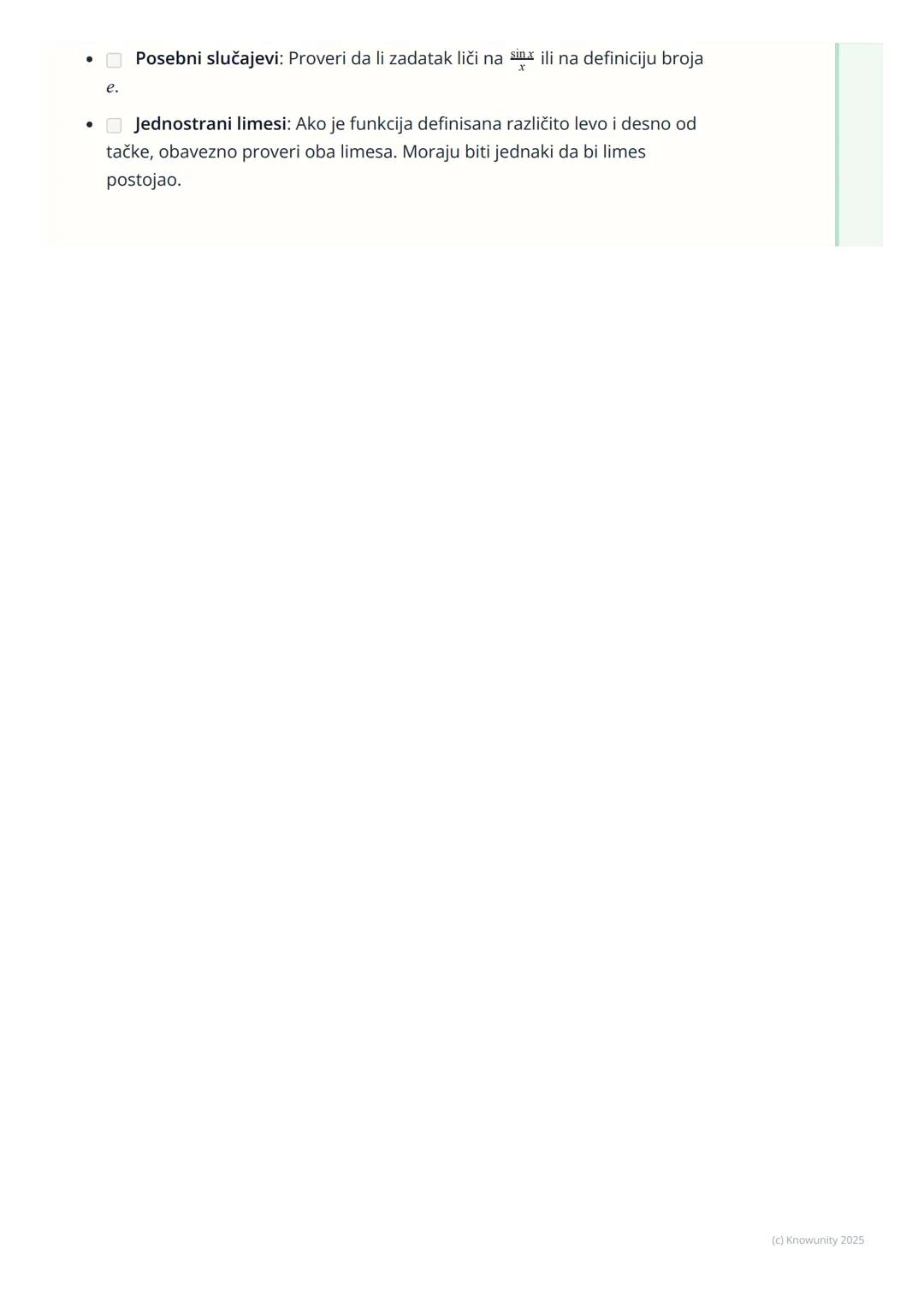 # Limes funkcije

## Uvod u limese funkcija

Limes funkcije je osnovni koncept u matematičkoj analizi, ključan za
razumevanje izvoda i integ