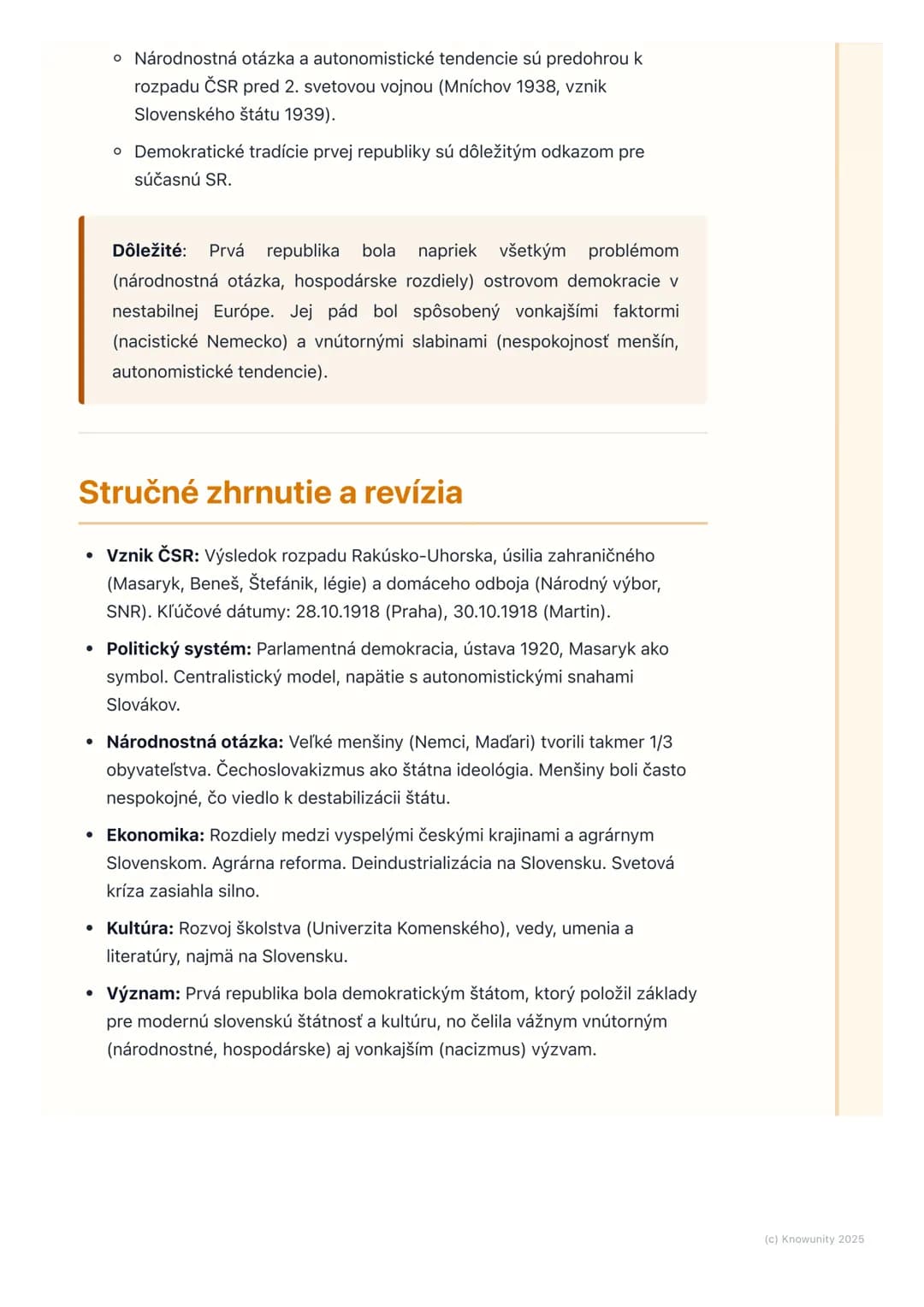 # Vznik Československa a prvá
republika

Prehľad a úvod

Táto téma je kľúčová pre pochopenie moderných dejín Slovenska a celej
strednej Euró