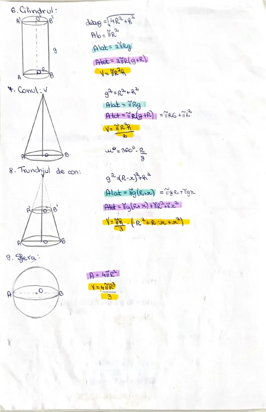1. Prisma dreaptă:
A
C
Alat Pb-R
Atet Alat +2, Ab
V= Abh
A
B
2. Paralelipipedul dreptunghic:
A
A
A
B
3. Cubul:
D
D
C
Alat = Pb-h
Atot = Alat