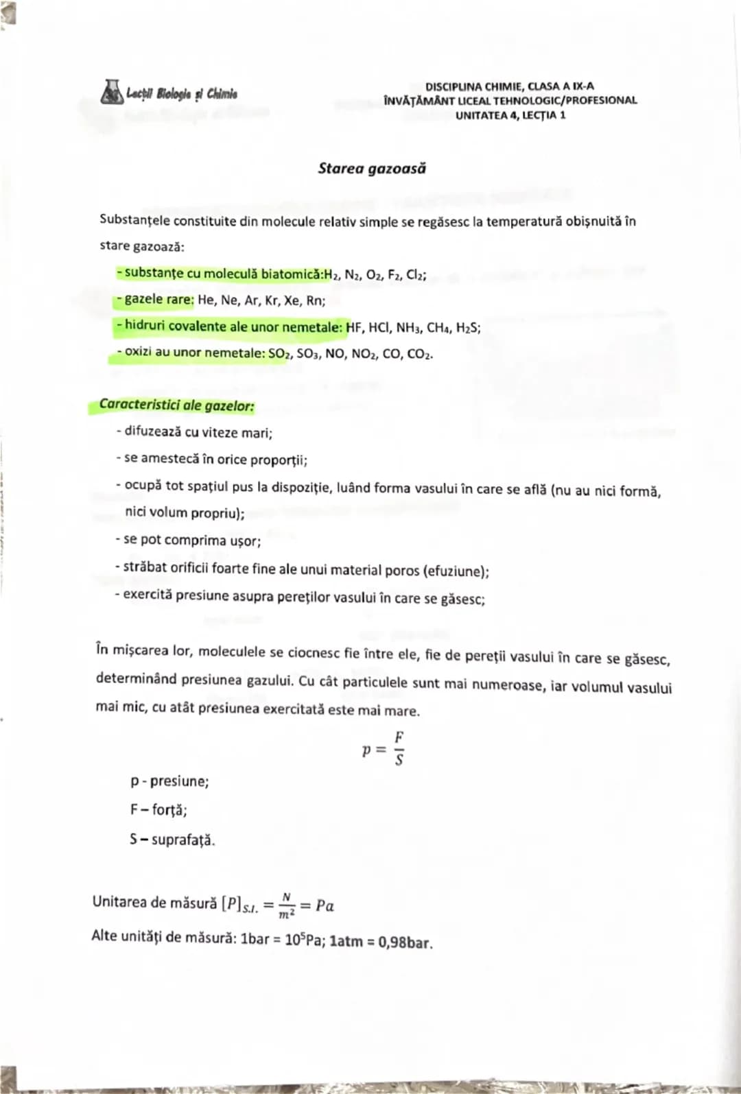 # Lecții Biologie și Chimie

DISCIPLINA CHIMIE,
ÎNVĂȚĂMÂNT LICEAL TEHNOLOGIC/PROFESIONAL
UNITATEA 1, LECȚIA 3

Recapitulare. Substanțe chimi