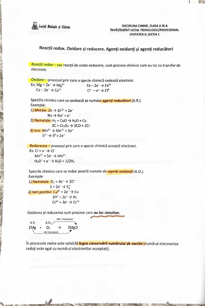 # Lecții Biologie și Chimie

DISCIPLINA CHIMIE,
ÎNVĂȚĂMÂNT LICEAL TEHNOLOGIC/PROFESIONAL
UNITATEA 1, LECȚIA 3

Recapitulare. Substanțe chimi