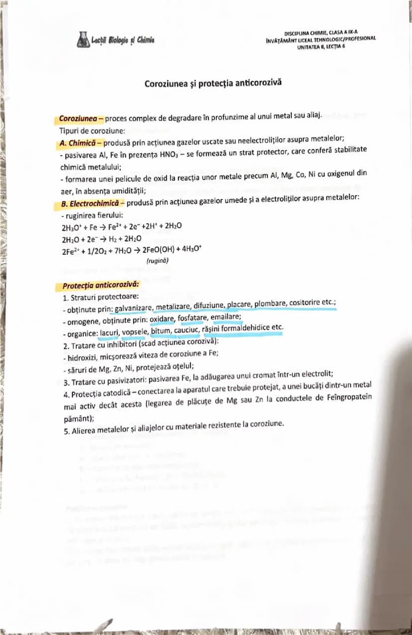 # Lecții Biologie și Chimie

DISCIPLINA CHIMIE,
ÎNVĂȚĂMÂNT LICEAL TEHNOLOGIC/PROFESIONAL
UNITATEA 1, LECȚIA 3

Recapitulare. Substanțe chimi