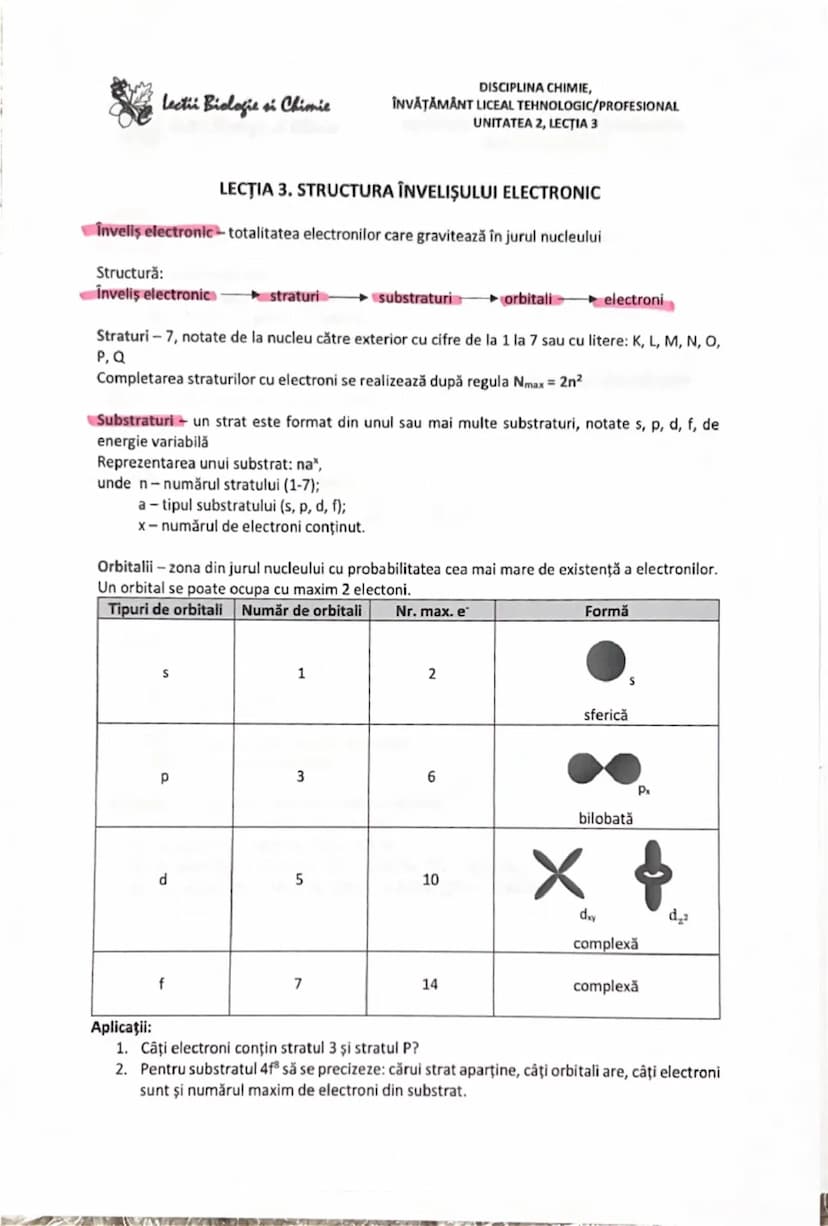 # Lecții Biologie și Chimie

DISCIPLINA CHIMIE,
ÎNVĂȚĂMÂNT LICEAL TEHNOLOGIC/PROFESIONAL
UNITATEA 1, LECȚIA 3

Recapitulare. Substanțe chimi