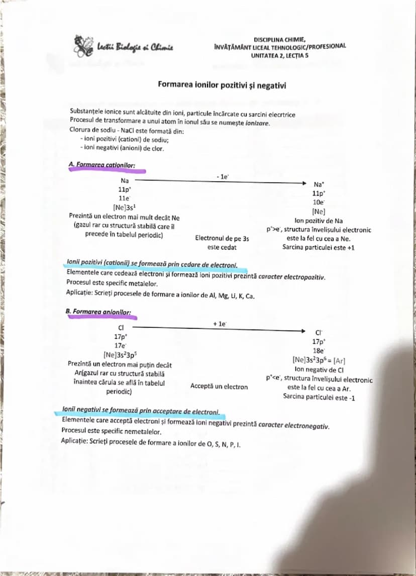 # Lecții Biologie și Chimie

DISCIPLINA CHIMIE,
ÎNVĂȚĂMÂNT LICEAL TEHNOLOGIC/PROFESIONAL
UNITATEA 1, LECȚIA 3

Recapitulare. Substanțe chimi