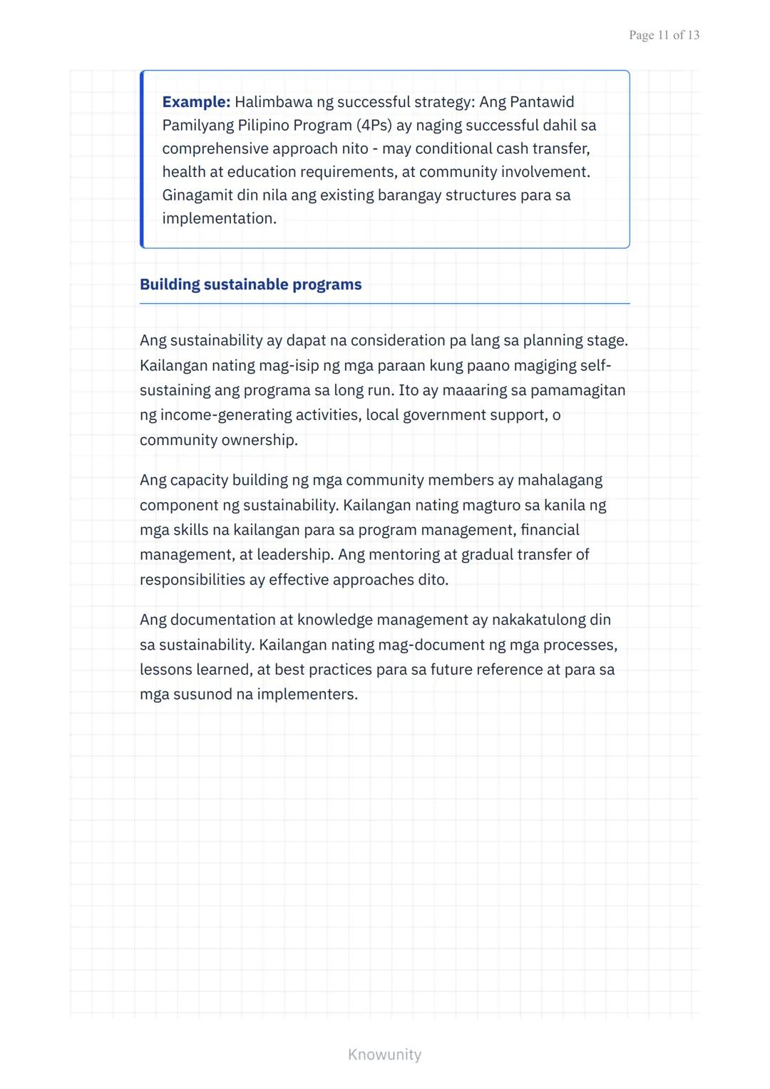 Pagpapalalim sa Pagkilala sa Sarili at Pakikipagkapwa sa
Komunidad
Pag-unawa sa pagtulong sa kapwa at paglilingkod
sa komunidad
Mga Layuning