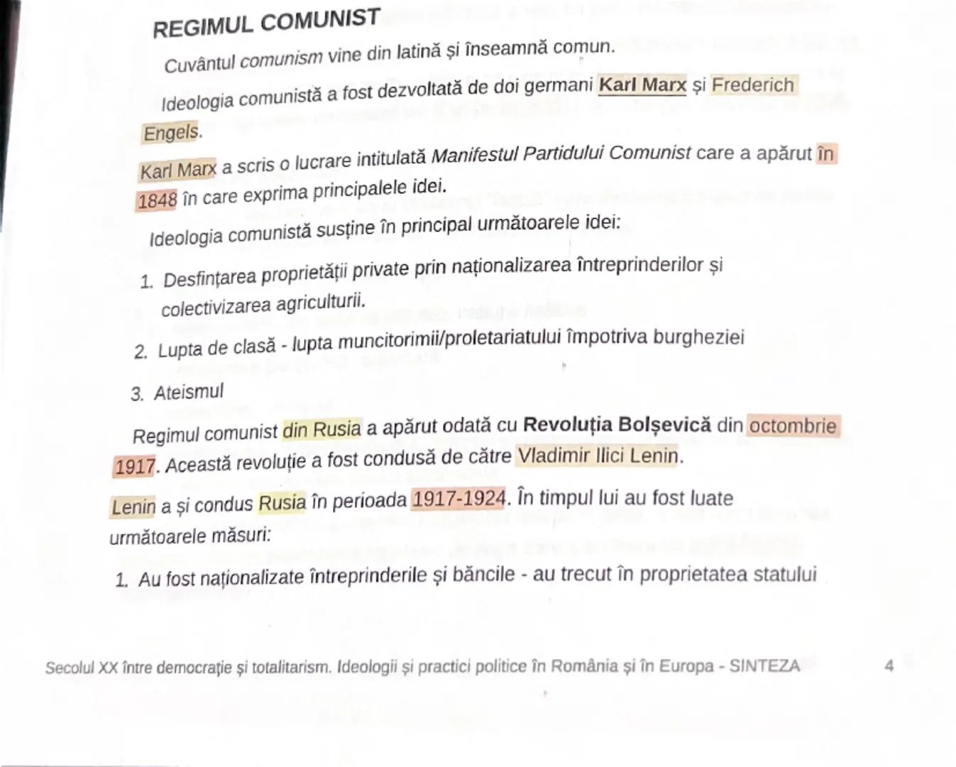# REGIMUL COMUNIST
Cuvântul comunism vine din latină și înseamnă comun.
Ideologia comunistă a fost dezvoltată de doi germani Karl Marx și Fr