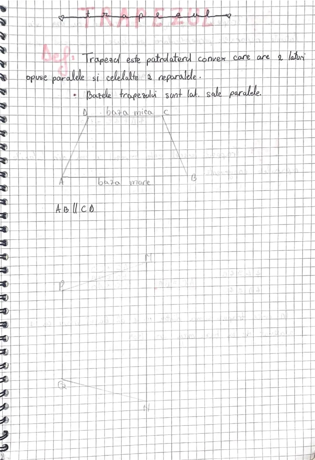 Trapezul, clasa a 7a