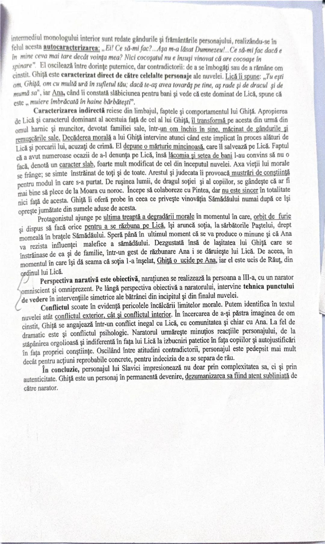 # intermediul monologului interior sunt redate gândurile şi frământările personajului, realizându-se în felul acesta **autocaracterizarea**:
