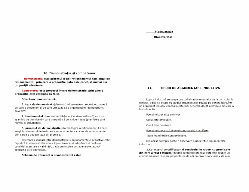 --- OCR Start ---
LOGICĂ
Conținut minimal pentru bac
1. OBIECTUL DE STUDIU AL LOGICII
-În sens restrîns logica studiază din punct de vedere 