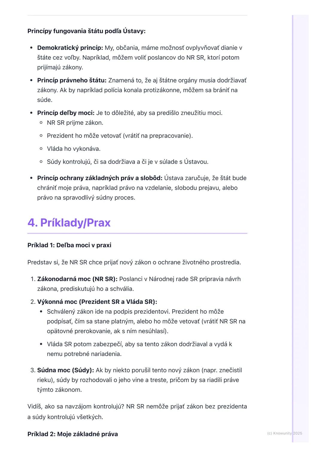 # Ústava Slovenskej republiky

## 1. Prehľad ústavy slovenskej republiky

Ústava Slovenskej republiky je najdôležitejší právny predpis v naš