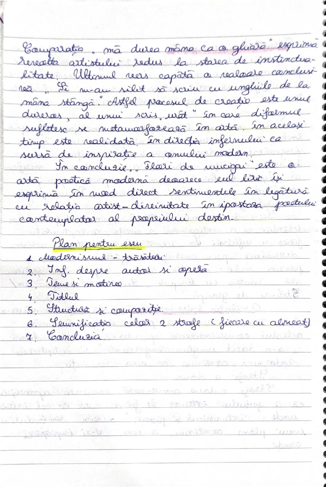 --- OCR Start ---
Flori de mucigai
- modernism -
de Judar Arghezi
Modernismul → este un curent literar din perioada
interbelica ce se opune 