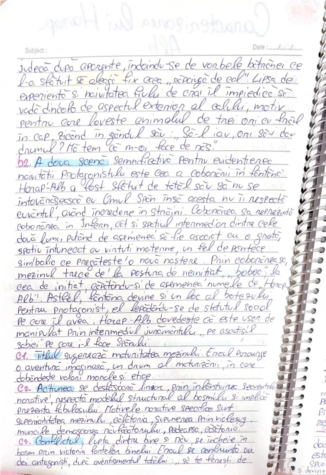# Caracterizarea lui Harap-
Alb
Subject:
Date:

a. Povestea lui Harap-Alb" de Ion Creangă este un
basm cult, publicat în revista "Convorbiri