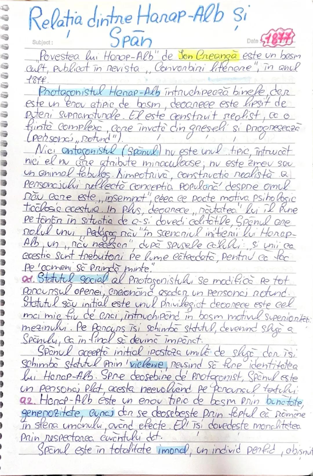 # Caracterizarea lui Harap-
Alb
Subject:
Date:

a. Povestea lui Harap-Alb" de Ion Creangă este un
basm cult, publicat în revista "Convorbiri