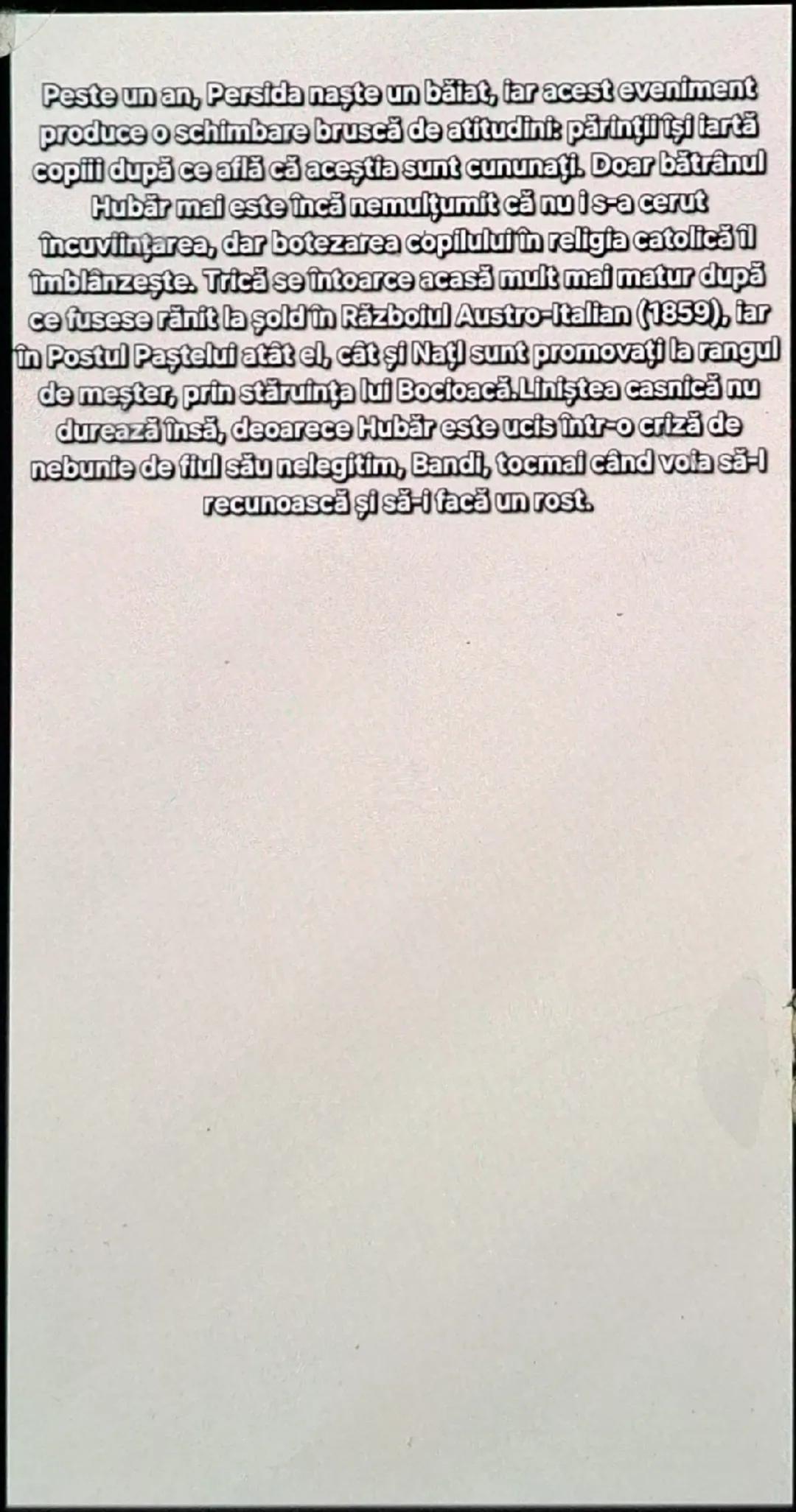 # Mara

* rezumat *

În perioada absolutismului austriac de după Revoluția de la 1848, preocupată Mara Bârzovanu, văduva unui cizmar sărac d