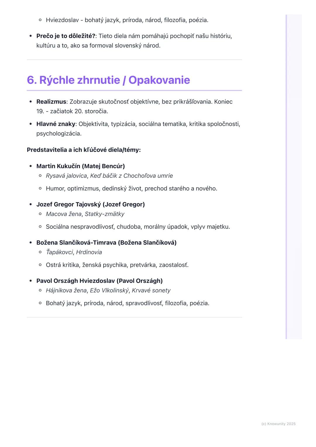# Slovenský realizmus a jeho
predstavitelia

1.  Úvod do slovenského realizmu

Slovenský realizmus je dôležité obdobie v našej literatúre, k