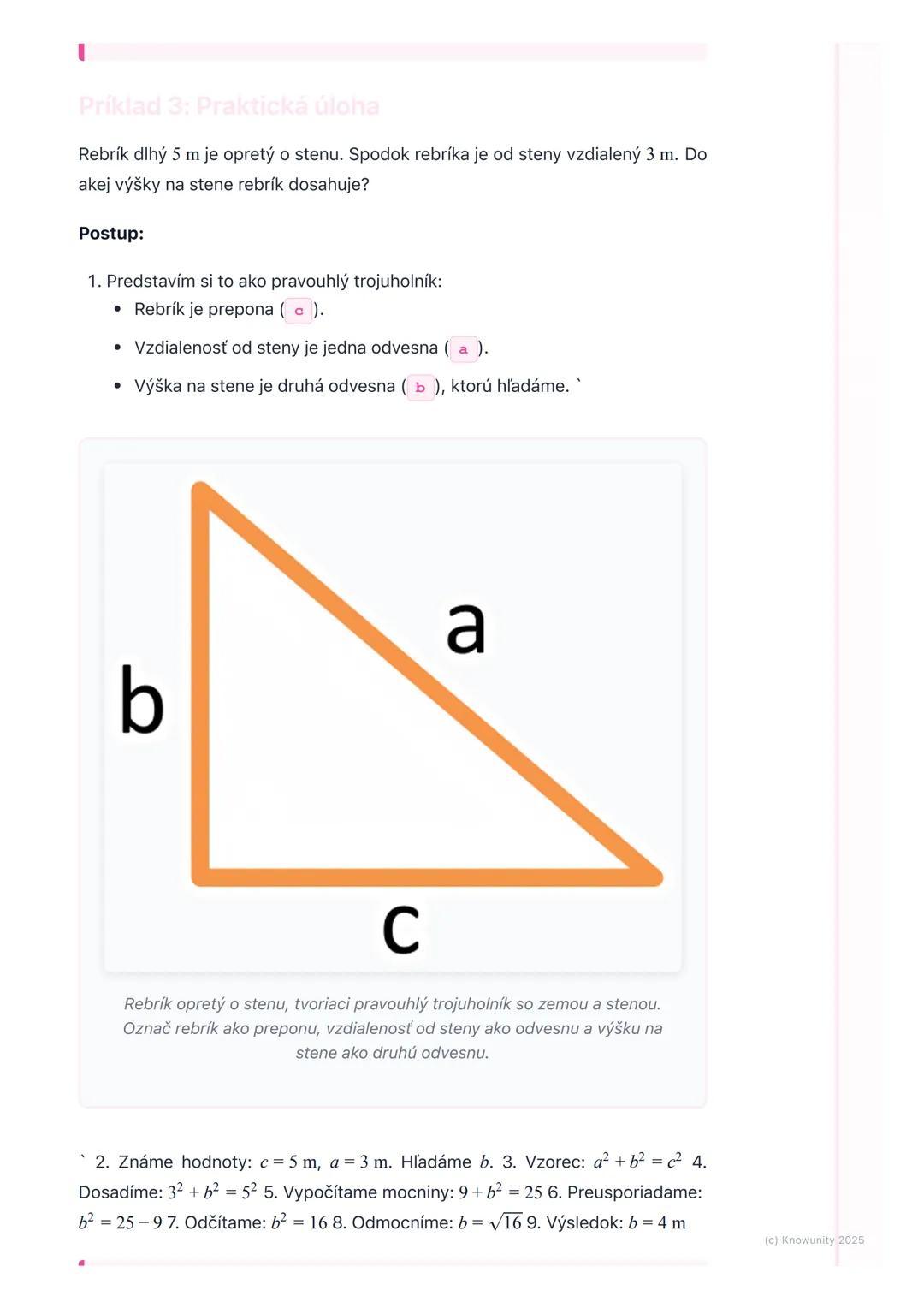 # Pytagorova veta a jej použitie

Úvod do Pytagorovej vety

Pytagorova veta je super dôležitá vec v matematike, hlavne v geometrii.
Pomáha n