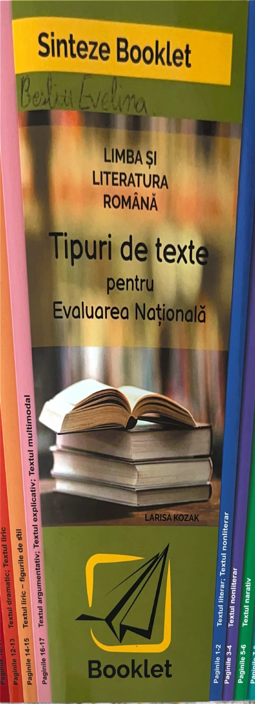 # Booklet

Berlin Evelina

LIMBA ŞI
LITERATURA
ROMÂNĂ

Tipuri de texte

pentru

Evaluarea Naţională

Paginile 12-13 Textul dramatic; Textul 