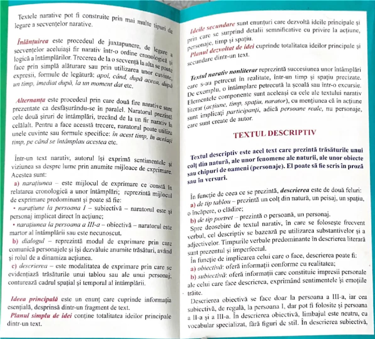 # Booklet

Berlin Evelina

LIMBA ŞI
LITERATURA
ROMÂNĂ

Tipuri de texte

pentru

Evaluarea Naţională

Paginile 12-13 Textul dramatic; Textul 