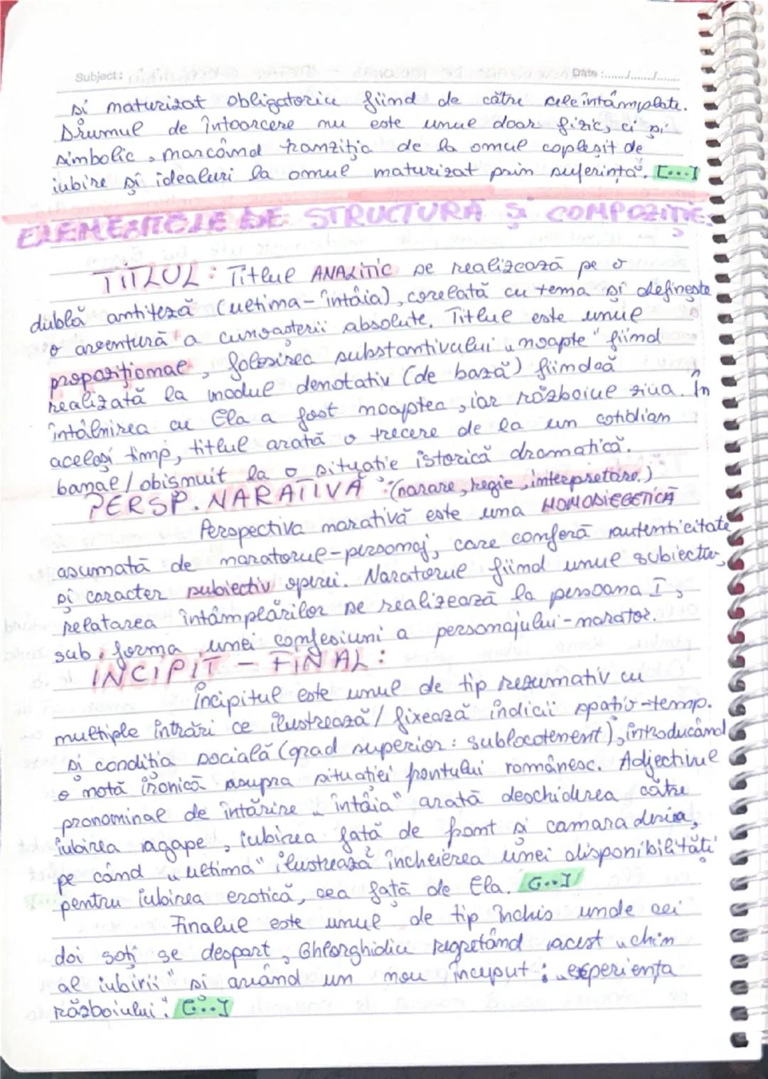 Subject:

Date: ......

ULTIMA NOAPTE DE
DRAGOSTE
ÎNTÂIA NOAPTE DE
RĂZBOI

CAMIL
PETRESCU Subject: ENIGMA οπίαίεί - Gerge
Calinescu: 1938
Da