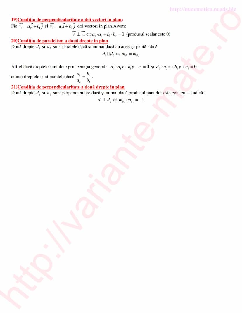 http://matematica.noads.biz
Formule de geometrie
1) Teorema lui Pitagora
Intr-un triunghi dreptunghic are loc relația:
cateta^{2}+cateta^{2}